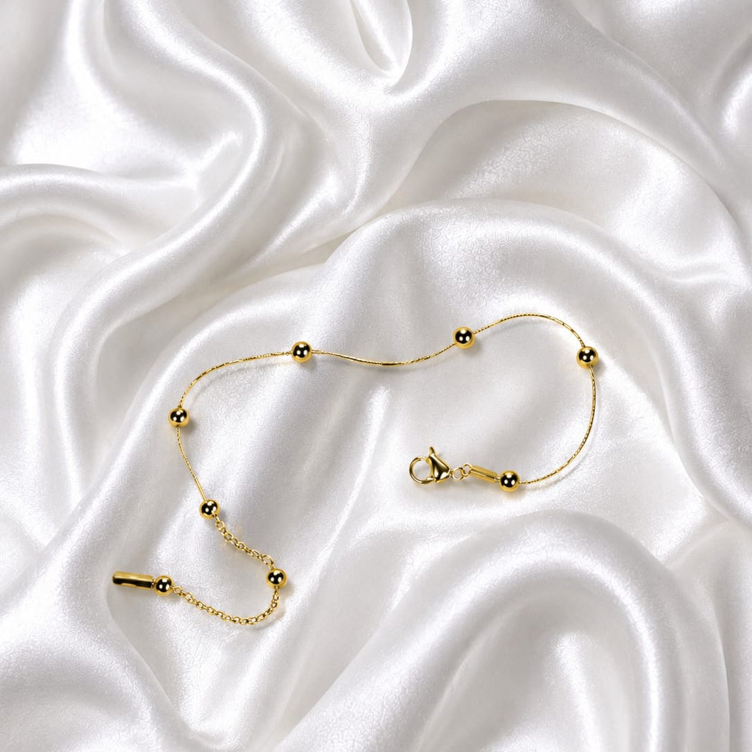 Elegant Golden Ball Chain Bracelet